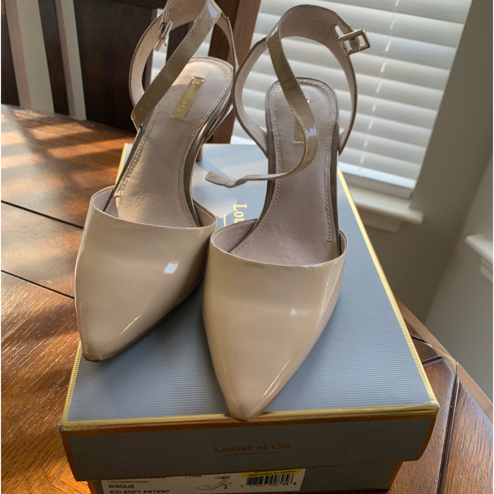Louise et Cie Esperance Soft Patent Leather Pointed Toe Kitten Heels Size 10 - Picture 3 of 12